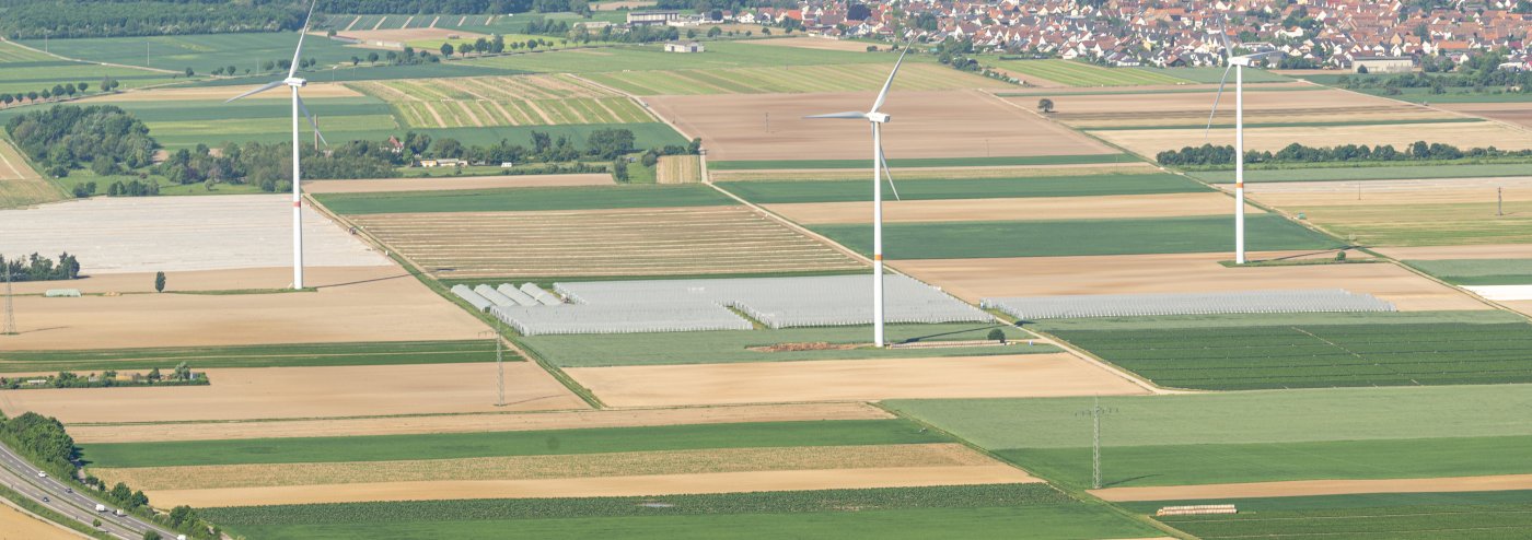 Aerial view of land-use in Germany