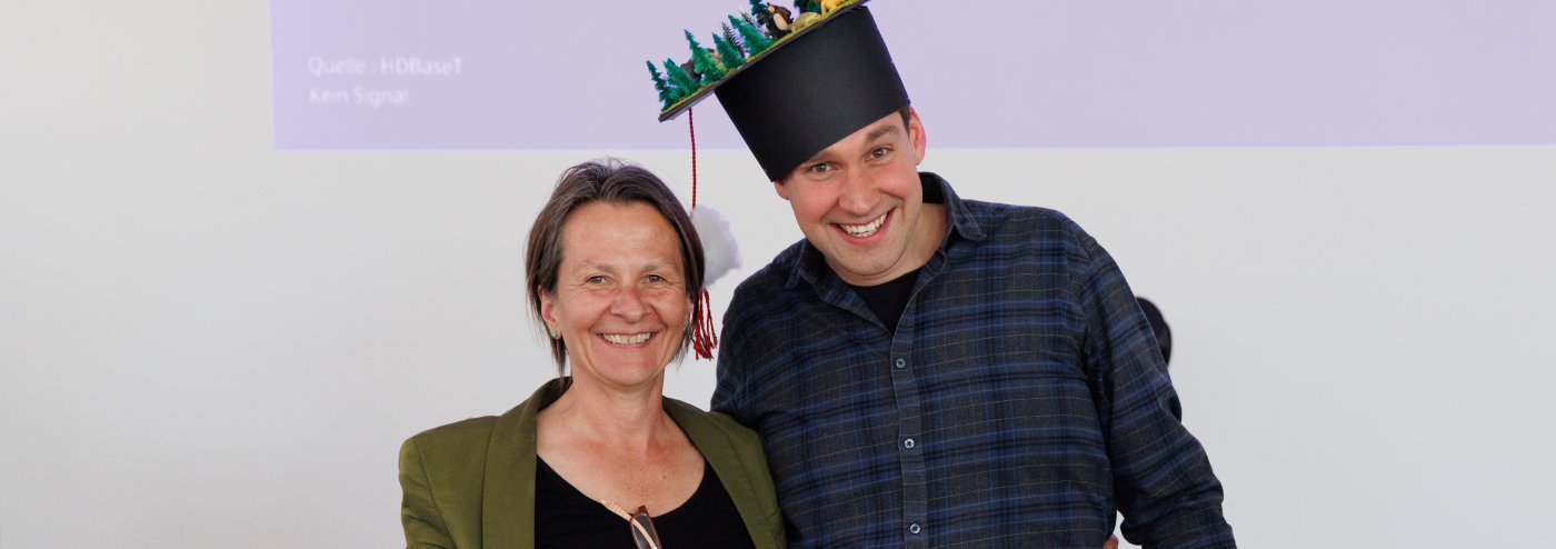 Almut and Jens after succesful defense