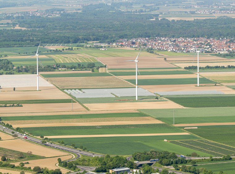 Aerial view of land-use in Germany