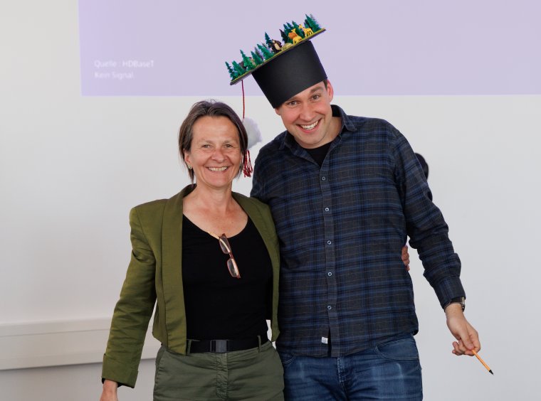 Almut and Jens after succesful defense