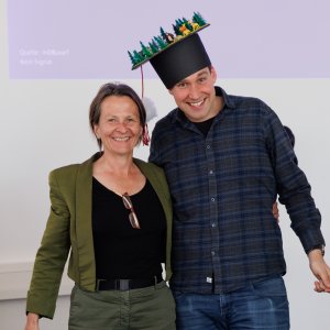 Almut and Jens after succesful defense